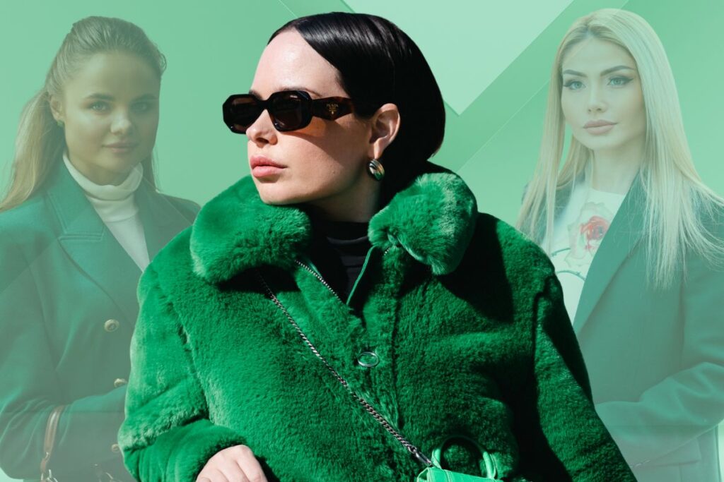 Green wool coat