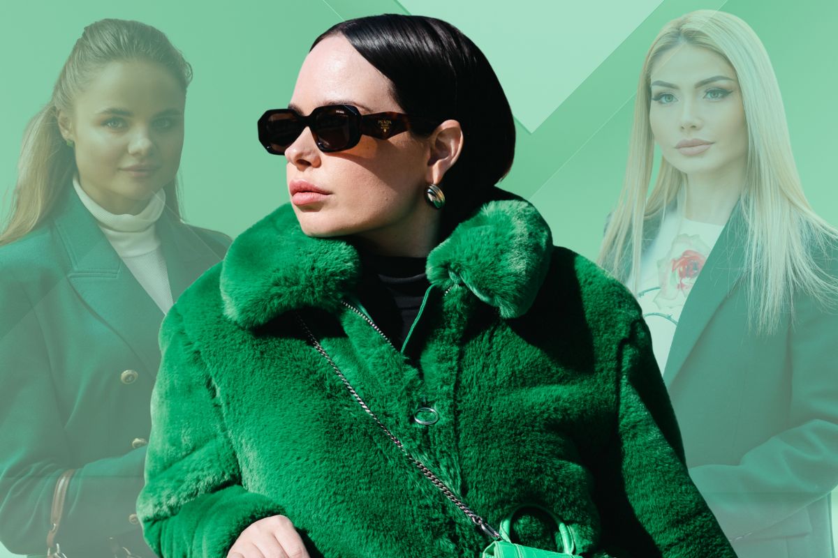 Green wool coat