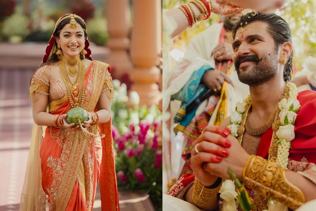 Rashmika Mandanna and Vijay Deverakonda’s Anamika Khanna Wedding Outfits
